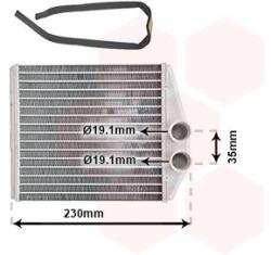 VAN WEZEL Výmenník tepla vnútorného kúrenia VAN WEZEL 37006355 (37006355)