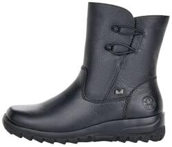 RIEKER Ghete dama, negru, casual, piele naturala, impermeabile, imblanite, cu talpa joasa, Rieker Z7172-00-Negru (Marime: 36) (Z7172-00-Negru-36)