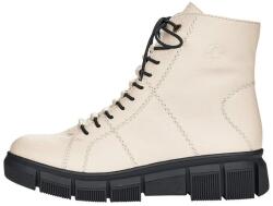 RIEKER Ghete dama, bej, casual, piele ecologica, imblanite, cu talpa joasa, Rieker X3428-60-Bej (Marime: 39) (X3428-60-Bej-39)