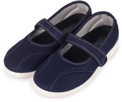 Vlnka Női kényelmi ortopéd balerina cipő tépőzárral, kék felnőtt cipő méret 42
