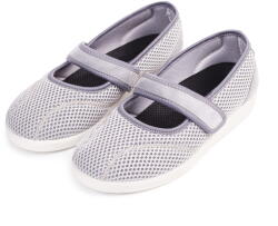 Vlnka Női kényelmi ortopéd balerina cipő tépőzárral - szürke felnőtt cipő méret 42