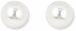 White & Black Igazgyöngy fehérarany fülbevaló - 6-6, 5mm - akoya - AAA (AU14351)