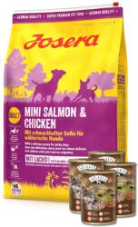 Josera Mini Salmon & Chicken 10kg 4x Abart marhahús konzerv 415g