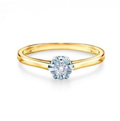 SAVICKI Inel de logodnă SAVICKI: aur bicolor, diamant - savicki - 5 079,00 RON