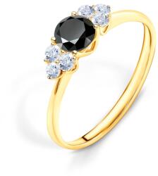 SAVICKI Inel de logodnă Fairytale: aur, diamant negru - savicki - 11 482,00 RON