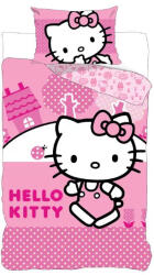  Hello Kitty Pink World gyerek, ovis ágyneműhuzat 100×135 cm, 40×60 cm (BRM024038) - oliviashop