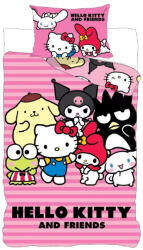  Hello Kitty Friends gyerek, ovis ágyneműhuzat 100×135 cm, 40×60 cm (BRM024090) - oliviashop
