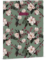 Ars Una Flowery green A/4 gumis dosszié (50215355) - grapa