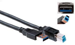 ACT USB / USB-B 3.2 Gen1 kábel 1m fekete ACT (SB3017)