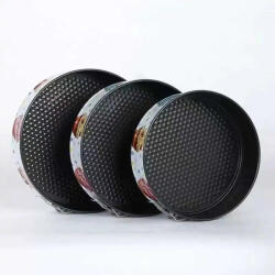  Mintás kapcsos tortaforma szett, Kör 24, 26, 28 cm - shop