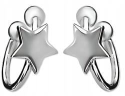 Lovrin Ezüst fülbevaló 925 fülbevaló golyók sima csillagokkal ajándék (Lovrin)