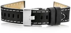 Pacific Bőrszíj W25 karórához fekete/fehér 22mm (5903981744671)