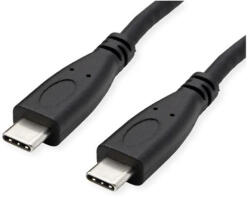 Roline Kábel USB 3.2 Gen 2 USB-C - USB-C, M/M, 10Gbit/s, PD, 20V5A - 100W, Emark-al, Video Support, 1m, fekete (11_02_9057_10)