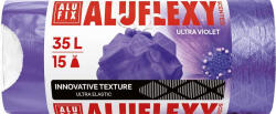 Alufix Szemeteszsák, zárószalagos, LDPE, illatosított, 35 l, 15 db, 53x53 cm, 20 , ALUFIX "Aluflexy", lila (MSZ3515ALUFLEXYVIO) - iroszer24