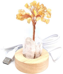 R. M. ékszer Lámpa fa talpas USB citrin hegyi életfa 6cm (017460)