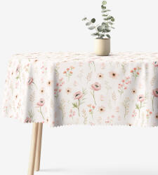 Goldea ovális teflonos terítő - rózsaszín virágok 140 x 280 cm