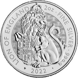Royal Mint | Lion of England 2 uncia | Tudor Beasts | 2022 | ezüstérme (9406012)
