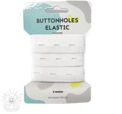  Gomblyukas gumiszalag 18 mm white 3 m