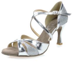 Artis női tánccipő - DL-28 ezüstszínű 7 cm Flare Méret: 36