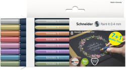 Schneider Metálfényű rollertoll készlet, 0, 4 mm "Paint-It 050" 8 különböző szín (TSC050V8)