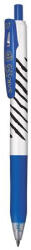 Zebra Zseléstoll, 0, 33 mm, nyomógombos, csíkos test "Sarasa Clip", kék (TZ48292)