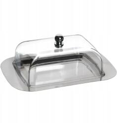 Orion Rozsdamentes acél vajtartó műanyag fedéllel 18, 5 x 12 cm (153563)