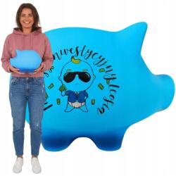  Névre szóló kék Malac persely gyerekeknek Nagy méretű, XL, nem nyitható