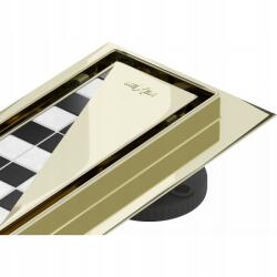 Mexen Flat M13 2 az 1-ben zuhanyfolyóka 110 cm, Arany 1510110 (1510110)