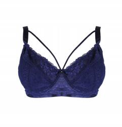 Intimidao 75D melltartó félmerevítős melltartó sötétkék csíkos (6601)