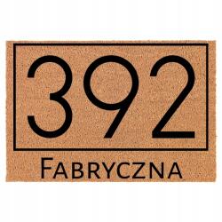 TabPrint Lábtörlő Bejárati Kókusz Bézs Utcai Sláger És Helyiség/lakásszám (ULICA I NUMER LOKALU/MIESZKANIA)