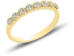 BeSpecial Inel argint Etermity cu zirconii albe, placat cu aur (ITU0345_177)
