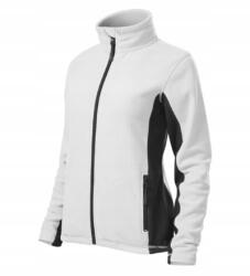 MALFINI Női polár pulóver fehér 2XL cipzáras polár pulóver Malfini Frosty kontrasztos (5280017)