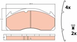 TRW Sada brzdových platničiek kotúčovej brzdy TRW GDB5085 (GDB5085)