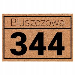 TabPrint Lábtörlő Bejárati Kókusz Bézs 40X60 Sláger Utca És Otthonod Száma (ULICA I NUMER TWOJEGO DOMU)