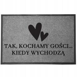 TabPrint Lábtörlő Bejárati Monokróm 40X60 Ajándék Stílus Nyomtatás Divatos Dekoráció (WYCIERACZKA MONOCHROM STYL SZARA MODNA TRWAŁA)