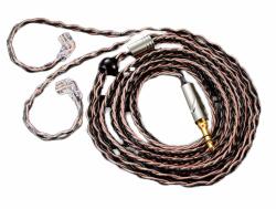 QKZ Cablu audio pentru casti QKZ ZXN, ZXT, ZXD, ZX2, ZAX2, ZX1, ZX3, Lungime 1.2m - Maro