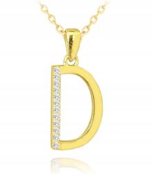  Ezüst Aranyozott Nyaklánc Minet Betű D Fehér Cirkónia (JMAS0204GN42)