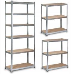 Humberg Tároló fém könyvespolc 222 x 90 x 40 cm Humberg HR-814 (4814 - srebrny)