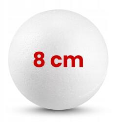 Styromax Stiropor karácsonyfadísz, 8 cm átmérőjű, fehér gömb dekorációhoz és elrendezéshez (ST-KULA8)