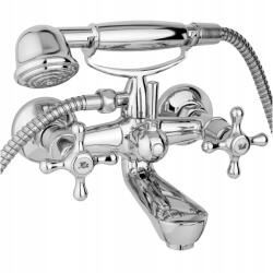 Aqui Kádtöltő Csaptelep Fali Zuhany Csaptelep Fejhallgató Retro Króm Tömlő Szett (AQ1012)