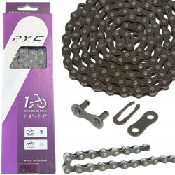 FORCE Pyc lánc 1 soros Single Speed 114 láncszem 1/2x1/8" Gombos barna (893622)