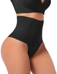 Annsuki Chilot Modelator Tanga Seamless cu Control Abdominal , Annsuki, Talie Medie, Material Elastic Premium, Negru, Marimea S