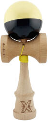Flippy Kendama X Originala, Profesionala, Flippy, Big Cups V2, Super Sticky cu Cupe Mari, Rulment Metalic, din lemn 18 cm, Ata 55 cm, Galben Negru (teo-164701)