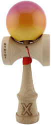 Flippy Kendama X Originala, Profesionala, Flippy, Big Cups V2, Super Sticky Cupe Mari, Rulment Metalic cu Ata 55 cm, Roz Portocaliu Galben (teo-164132)