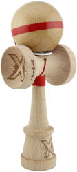 Flippy Kendama X Originala, Profesionala, Flippy, Super Sticky, Cupe Mari KING SIZE V3, Gaura in Baza, Rulment Metalic, din lemn 18 cm, Ata 62 65 cm, Original Rosu (teo-165106)