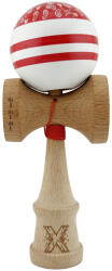 Flippy Kendama X CHICANOS Originala, Profesionala, Flippy, Big Cups V2, Super Sticky cu Cupe Mari, Rulment Metalic, din lemn 18 cm, Ata 55 cm, Rosu Alb (teo-164566)