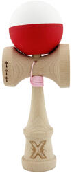 Flippy Kendama X Originala, Profesionala, Flippy, Big Cups V2, Rubber Grip cu Cupe Mari, Rulment Metalic cu Ata 55 cm, Alb Rosu (teo-164398)