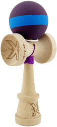 Flippy Kendama X Originala, Profesionala, Flippy, Cupe Mari KING SIZE V3, Rubber Grip, Gaura in Baza, Rulment Metalic, din lemn 18 cm, Ata 62 65 cm, M Mov Albastru Mov (teo-165096)