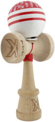Flippy Kendama X Originala CHICANOS, Profesionala, Flippy, Cupe Mari KING SIZE V3, Super Sticky, Gaura in Baza, Rulment Metalic, din lemn 18 cm, Ata 62 65 cm, Rosu Alb (teo-164333)