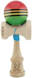 Flippy Kendama X Originala, Profesionala, Flippy, Big Cups V2, Super Sticky Legendary Cupe Mari, Rulment Metalic cu Ata 55 cm, Rosu Galben Verde (teo-163828)